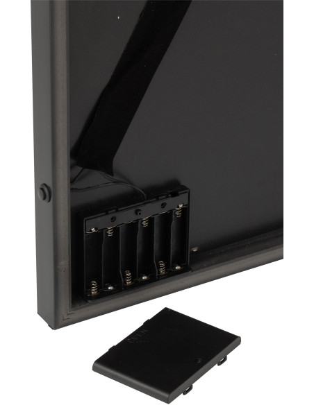 Toile murale peinte lumineuse design Singe Cigare Cadre en bois noir Néonyo 