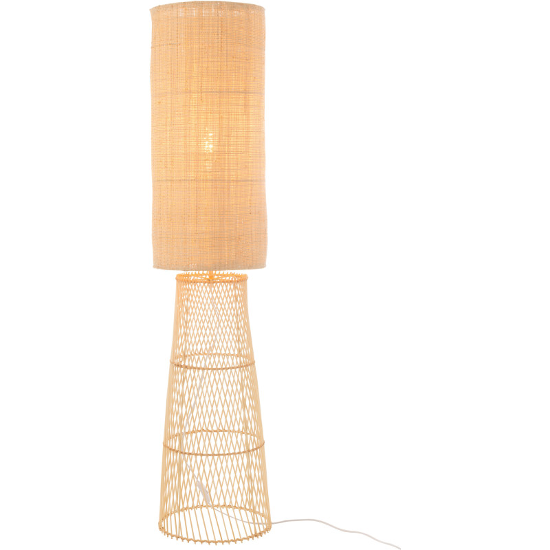 Grand Lampadaire sur pied bohème chic Bambou Lin Naturel Room 