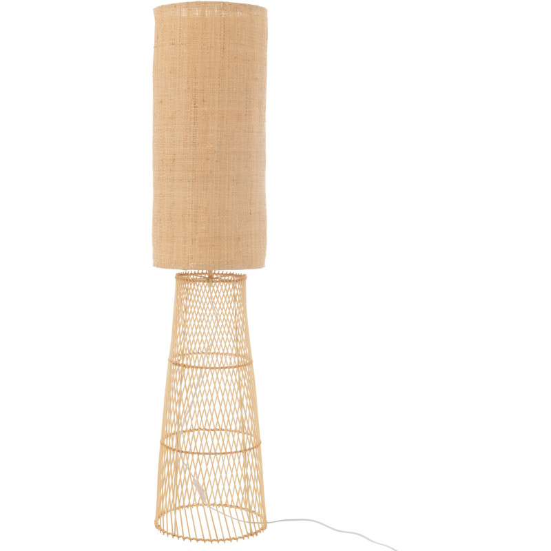 Grand Lampadaire sur pied bohème chic Bambou Lin Naturel Room 