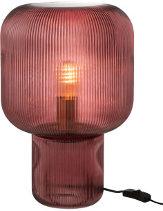 Lampe à poser design chic Verre Rouge Luméa 