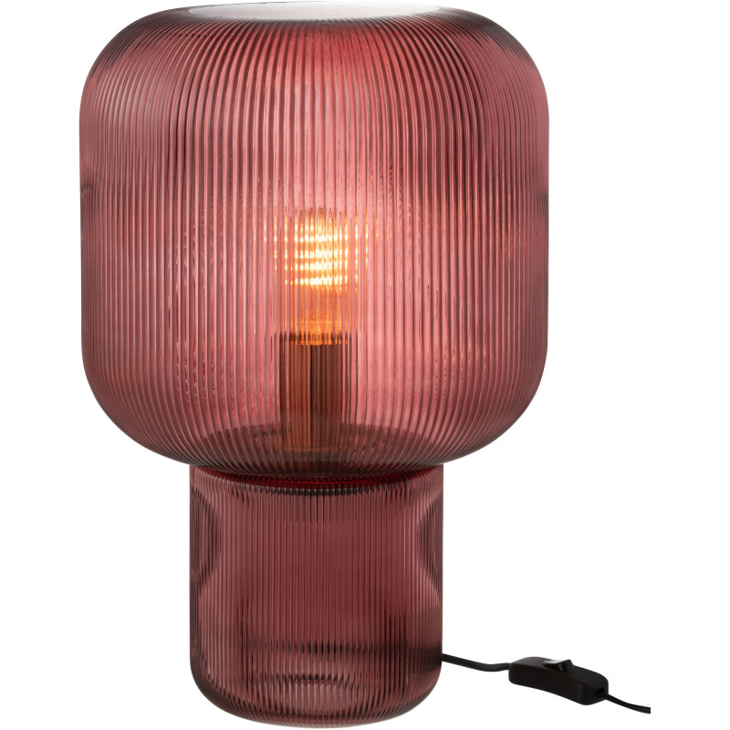 Lampe à poser design chic Verre Rouge Luméa 