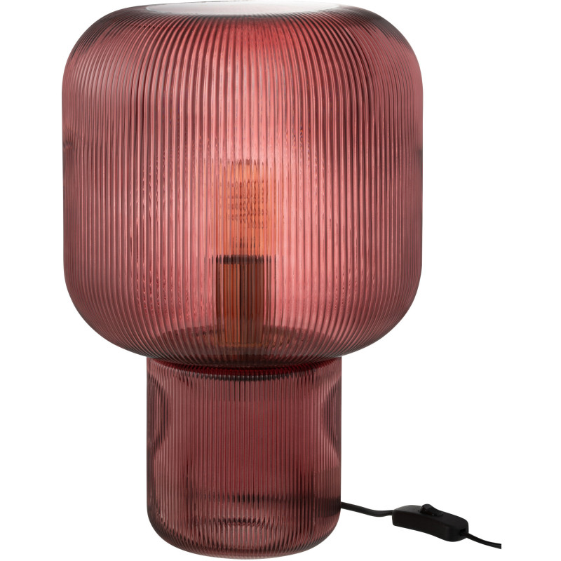 Lampe à poser design chic Verre Rouge Luméa 