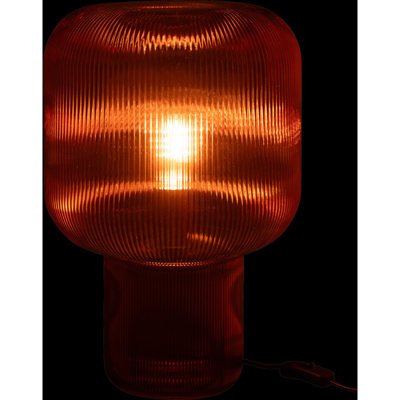 Lampe à poser design chic Verre Rouge Luméa 