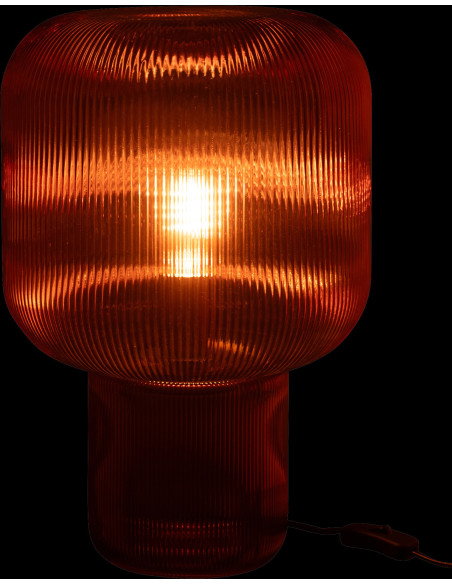 Lampe à poser design chic Verre Rouge Luméa 
