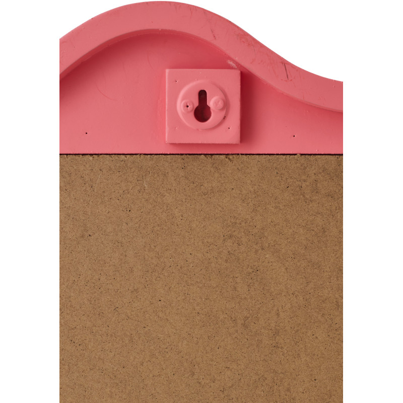 Miroir mural design Pop Vague Organique 57x76 Bois MDF Rose foncé Waviny 