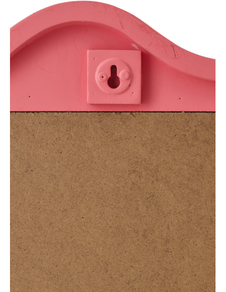 Miroir mural design Pop Vague Organique 57x76 Bois MDF Rose foncé Waviny 