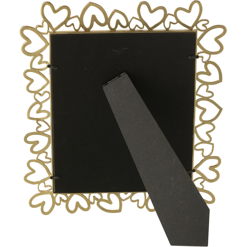 Cadre photo design chic Coeurs pour photo 20x25 Métal Doré Klo 