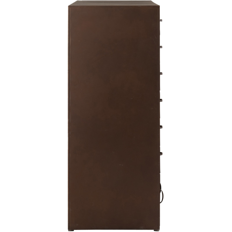 Grand Meuble d'apothicaire design vintage 24 tiroirs Métal Marron rouille Bade 