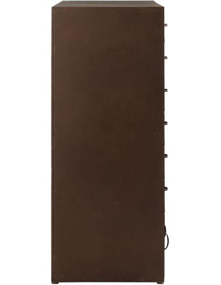 Grand Meuble d'apothicaire design vintage 24 tiroirs Métal Marron rouille Bade 