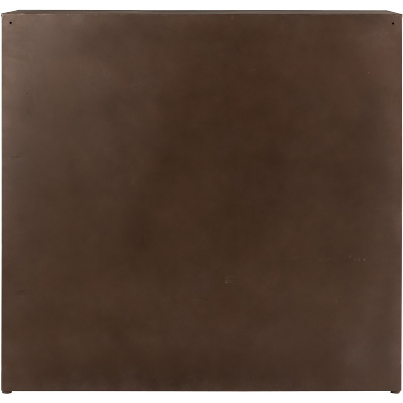 Grand Meuble d'apothicaire design vintage 24 tiroirs Métal Marron rouille Bade 