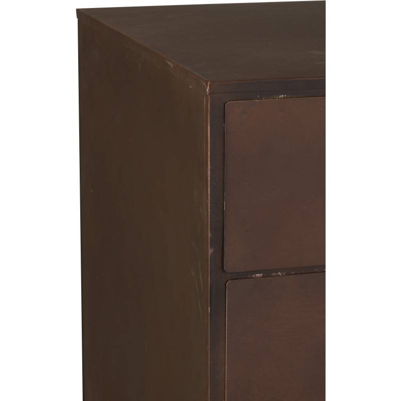 Grand Meuble d'apothicaire design vintage 24 tiroirs Métal Marron rouille Bade 