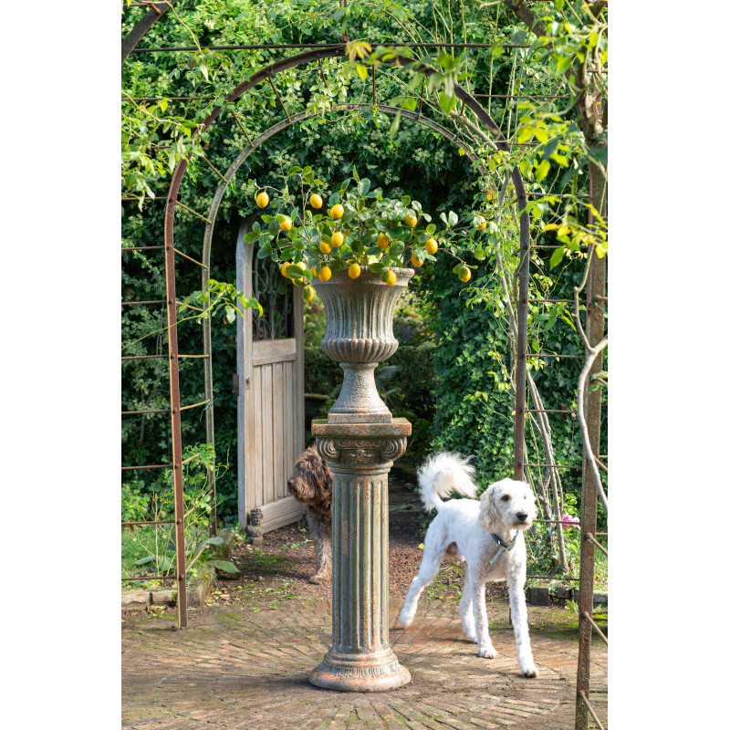 Sellette haute extérieure Piédestal vintage Carrée Magnésium Vert foncé Vieilli Erfgoed J-Line - 2