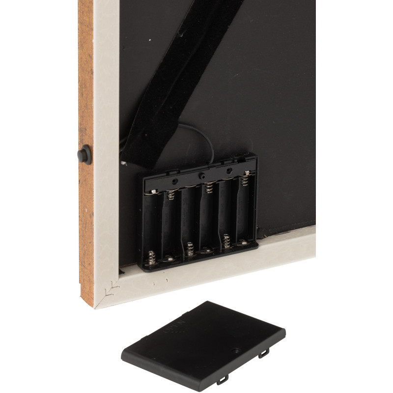 Grande Toile murale peinte lumineuse design Léopard chic Cadre en bois naturel Néonyo 