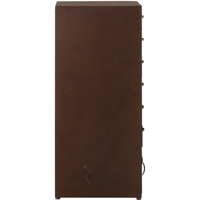 Meuble d'apothicaire design vintage 8 tiroirs Métal Marron rouille Bade 