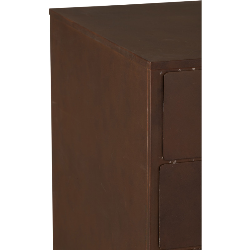 Meuble d'apothicaire design vintage 8 tiroirs Métal Marron rouille Bade 