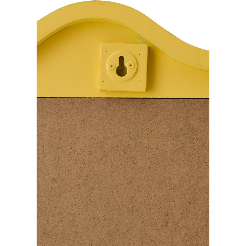 Miroir mural design Pop Vague Organique 57x76 Bois MDF Jaune Waviny 