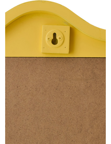 Miroir mural design Pop Vague Organique 57x76 Bois MDF Jaune Waviny 