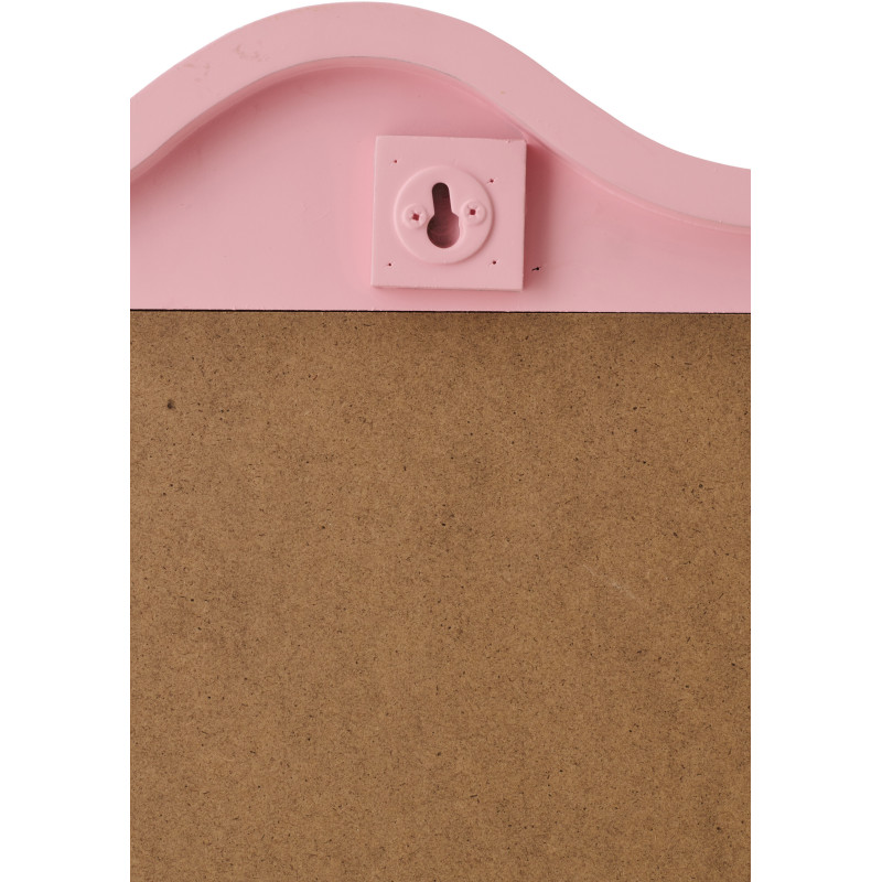 Miroir mural design Pop Vague Organique 57x76 Bois MDF Rose clair Waviny 