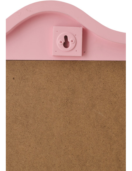Miroir mural design Pop Vague Organique 57x76 Bois MDF Rose clair Waviny 