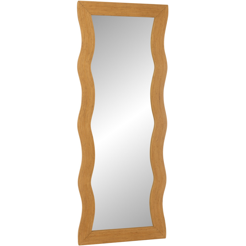 Miroir mural design contemporain Organique 67x175 Bambou Naturel Oréva 