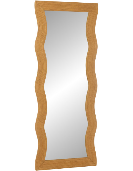 Miroir mural design contemporain Organique 67x175 Bambou Naturel Oréva 