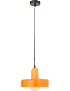 Suspension design Pop D 25 cm Verre Orange Lumio 