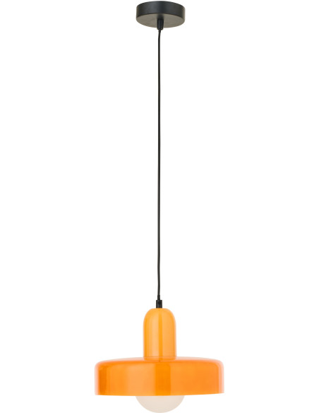 Suspension design Pop D 25 cm Verre Orange Lumio 