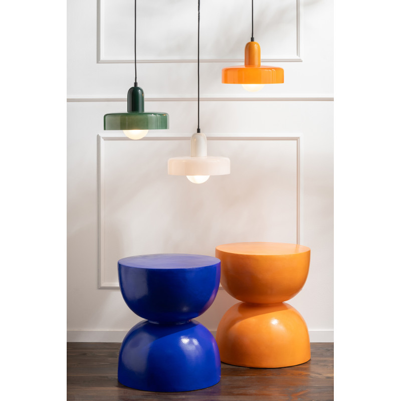 Suspension design Pop D 25 cm Verre Orange Lumio 