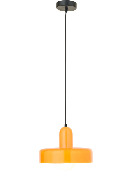 Suspension design Pop D 25 cm Verre Orange Lumio 