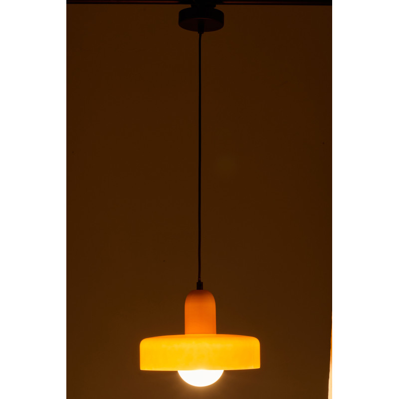 Suspension design Pop D 25 cm Verre Orange Lumio 