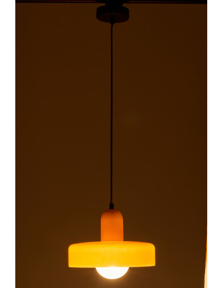 Suspension design Pop D 25 cm Verre Orange Lumio 