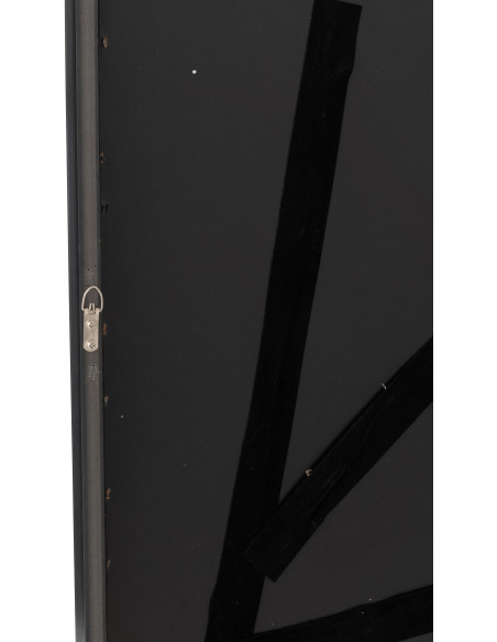 Toile murale peinte lumineuse design Cerises Disco Cadre en bois noir Néonyo 