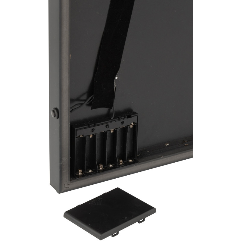 Toile murale peinte lumineuse design Cerises Disco Cadre en bois noir Néonyo 