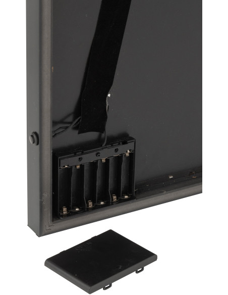 Toile murale peinte lumineuse design Cerises Disco Cadre en bois noir Néonyo 