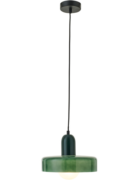 Suspension design Pop D 25 cm Verre Vert foncé Lumio 