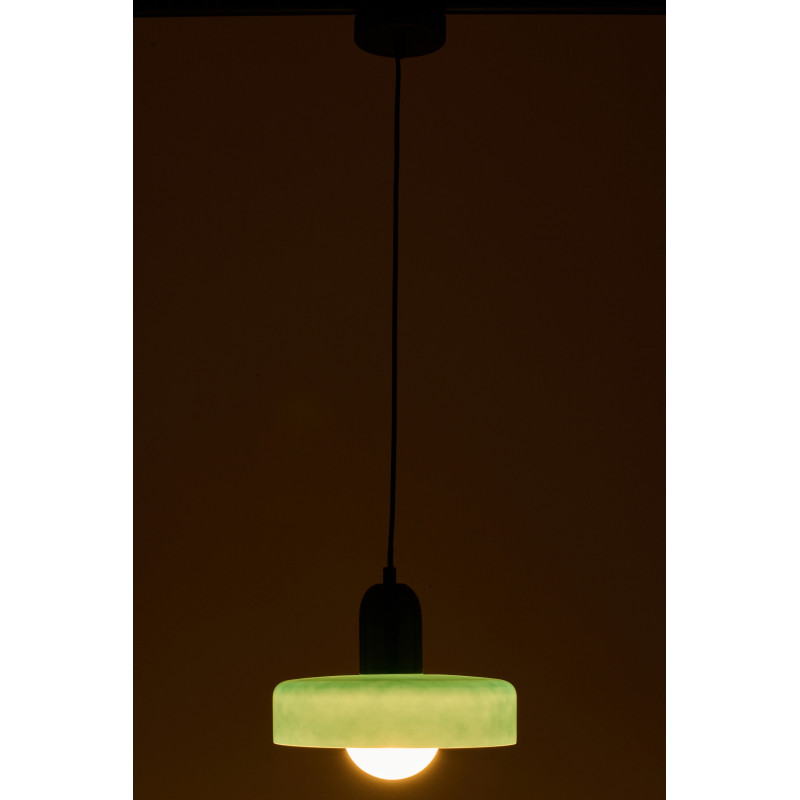 Suspension design Pop D 25 cm Verre Vert foncé Lumio 