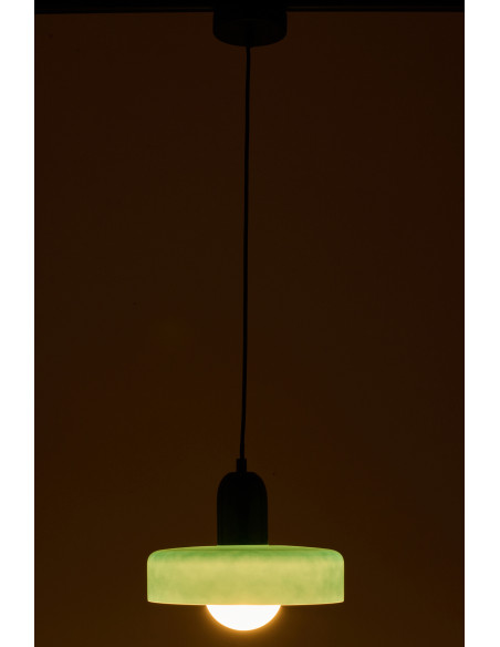 Suspension design Pop D 25 cm Verre Vert foncé Lumio 