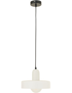 Suspension design Pop D 25 cm Verre Blanc Lumio 