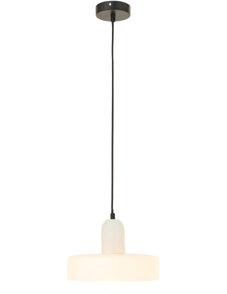 Suspension design Pop D 25 cm Verre Blanc Lumio 