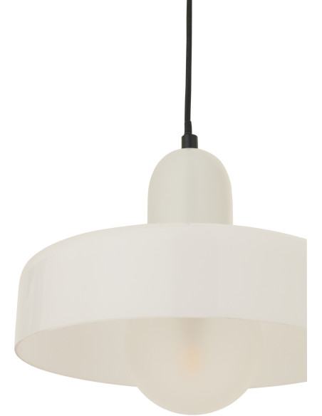 Suspension design Pop D 25 cm Verre Blanc Lumio 