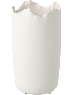 Vase design irrégulier Organique Argile Blanc Calcis 