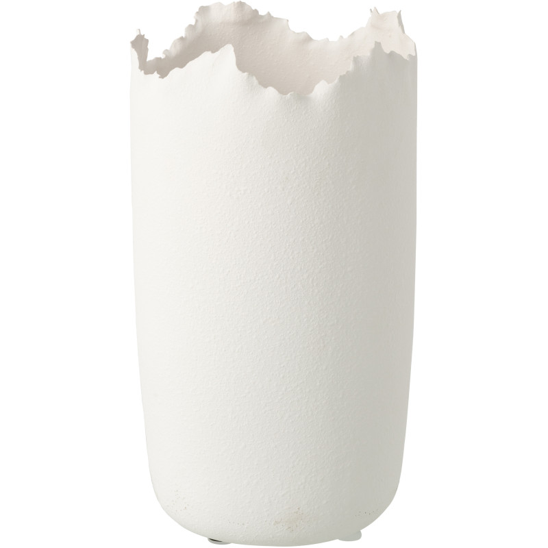 Vase design irrégulier Organique Argile Blanc Calcis 