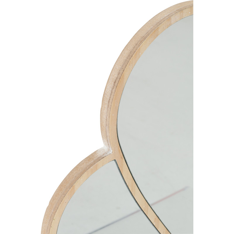 Miroir mural bord de mer Coquillage 50x46 Bois MDF Naturel Shell 