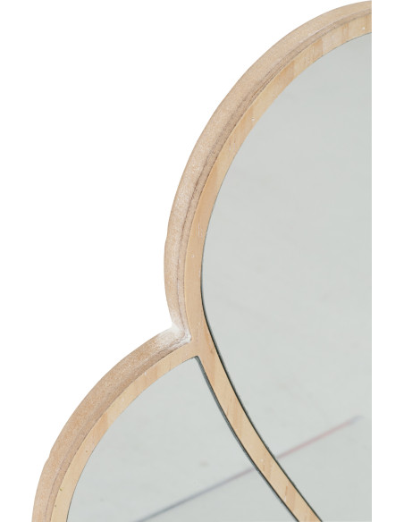 Miroir mural bord de mer Coquillage 50x46 Bois MDF Naturel Shell 