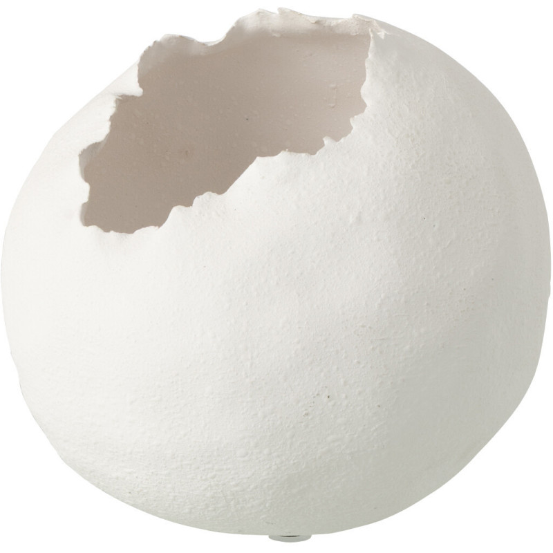 Cache-pot design irrégulier organique Boule Argile Blanc Calcis 