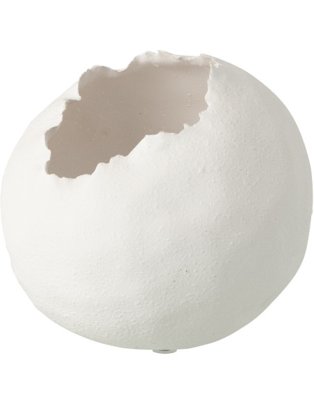 Cache-pot design irrégulier organique Boule Argile Blanc Calcis 