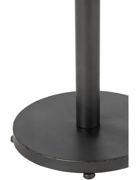 Table d'appoint Ronde Liam en Bois Marron Métal Noir - 2