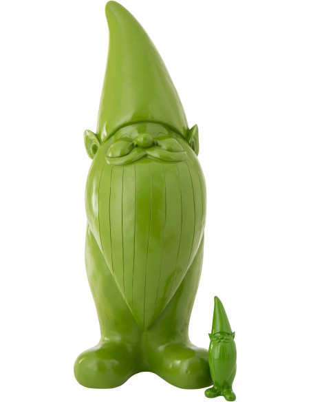 Grande Statue design Lutin H 142 cm Résine Vert Malice 