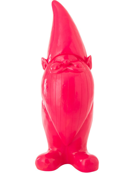 Grande Statue design Lutin H 142 cm Résine Rose fuchsia Malice 
