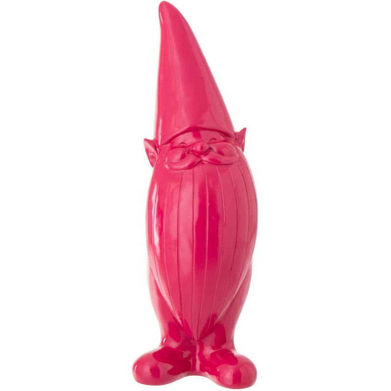 Statue design Lutin H 34 cm Résine Rose fuchsia Malice 